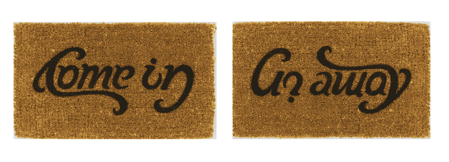 Com in - Go away doormat