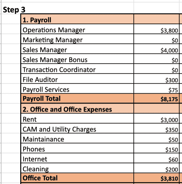 Enter Your Expenses into the Worksheet