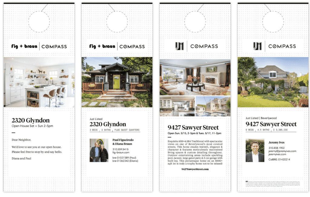 Print Real Estate Ad Compass Door Hangers