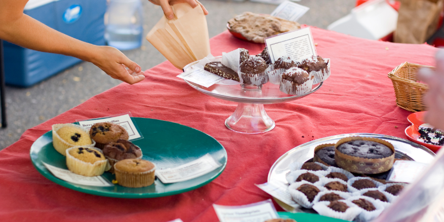 baked cupcake in  the table