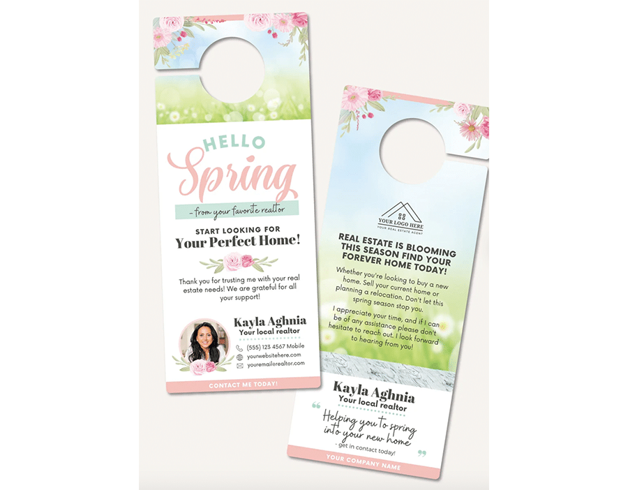 Colorful springtime door hangers