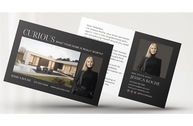 home valuation postcard template on Etsy via RealEstateStately