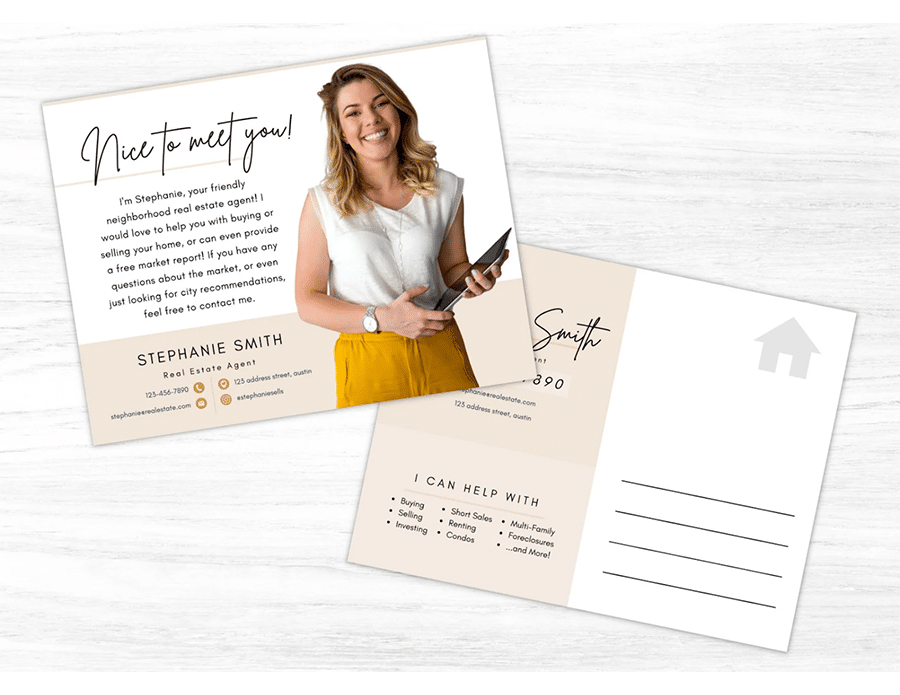 new agent postcard template at Etsy via RealtyTemplateCo