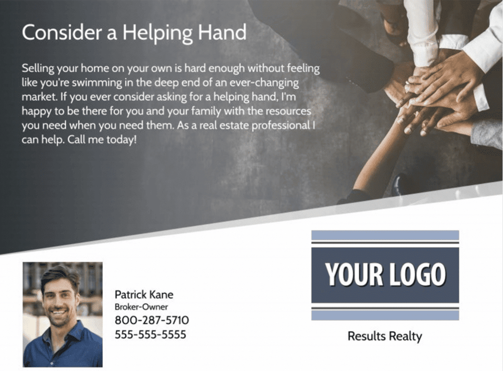 FSBO postcard template at ProspectsPLUS!