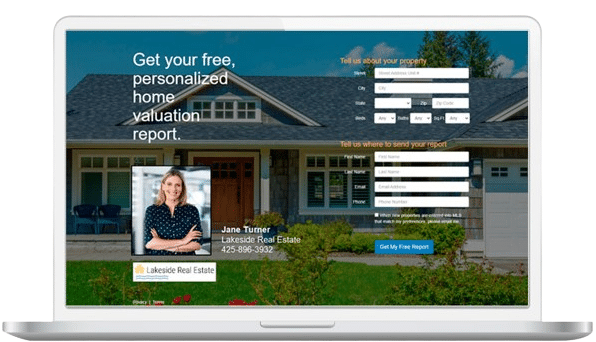 Landing page real estate website