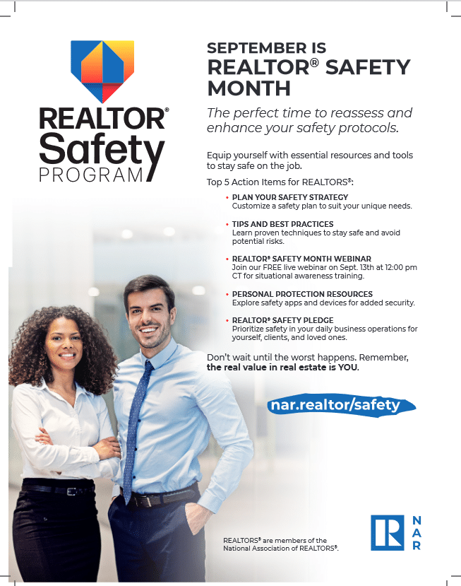 Screenshot of the Realtor Safety Month flyer.