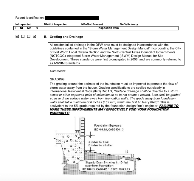 Sample home inspection report