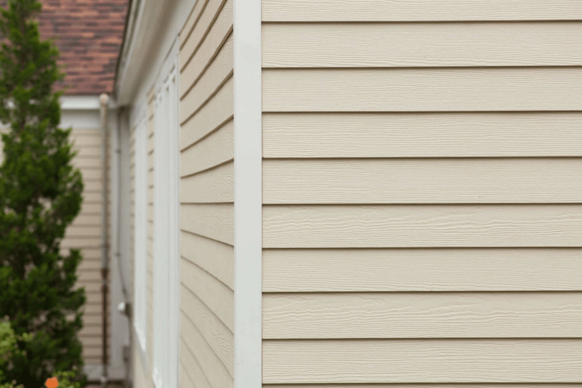 A greyish beige siding