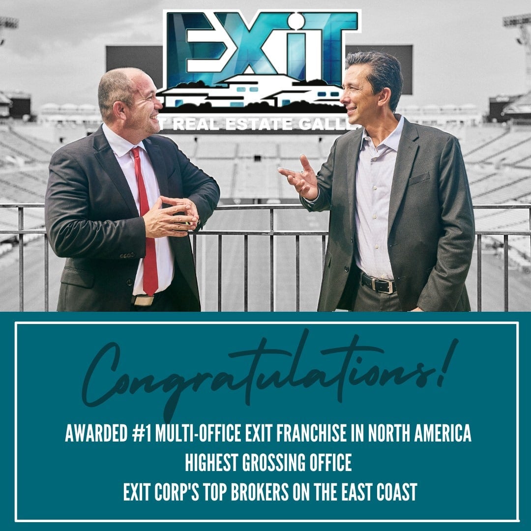 Screenshot of EXIT Real Estate Gallery award posted on Facebook