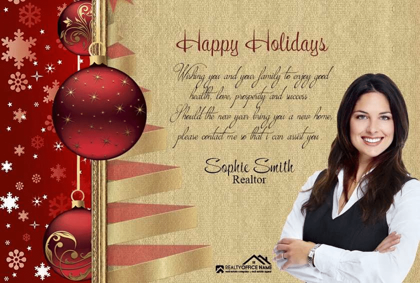 Example of a real estate holiday direct email