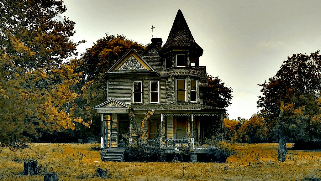 A haunted house