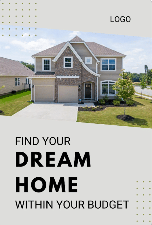 Find Your Dream Home Pinterest Carousel Ad Template