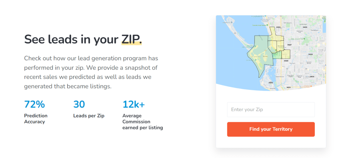 See leads available for zip codes in your area with Offrs