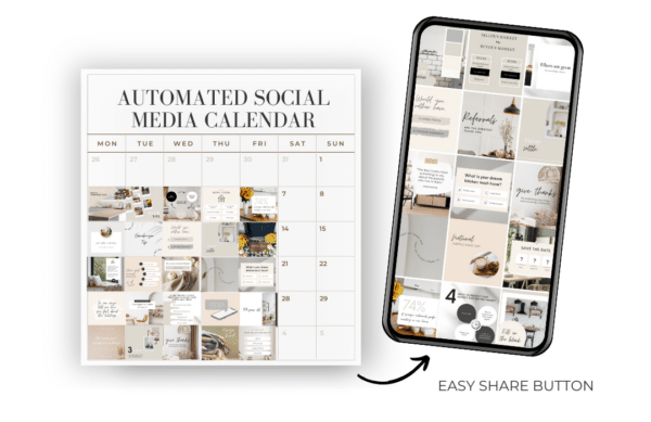 Agent Crate calendar and mobile calendar for social media marketing