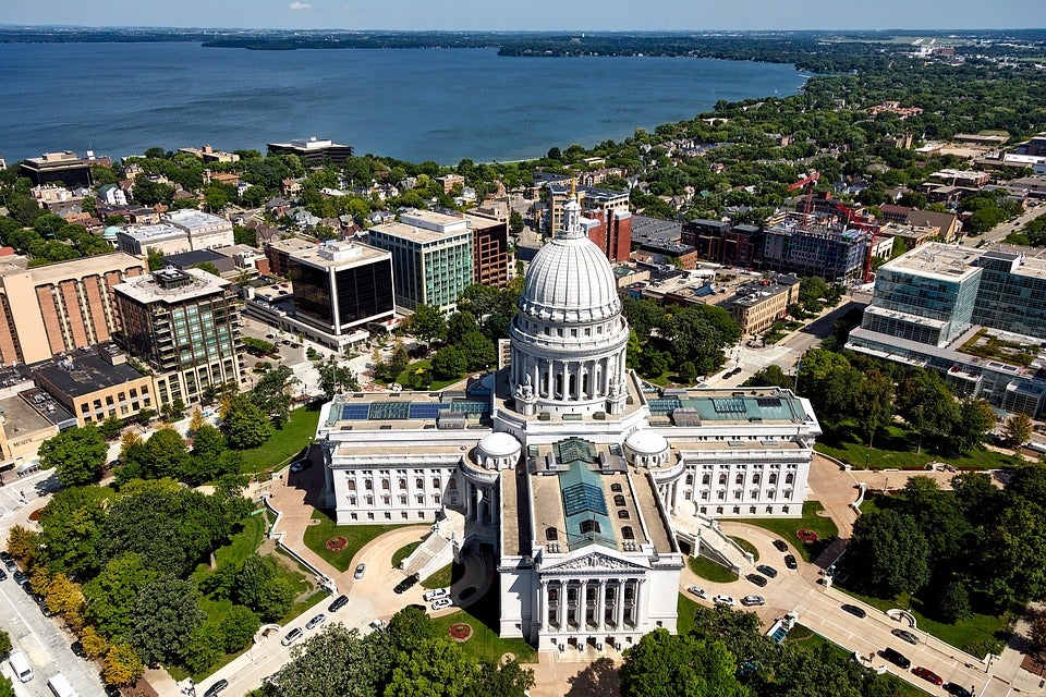 A picture of Wisconsin State Capitol view in Madison City