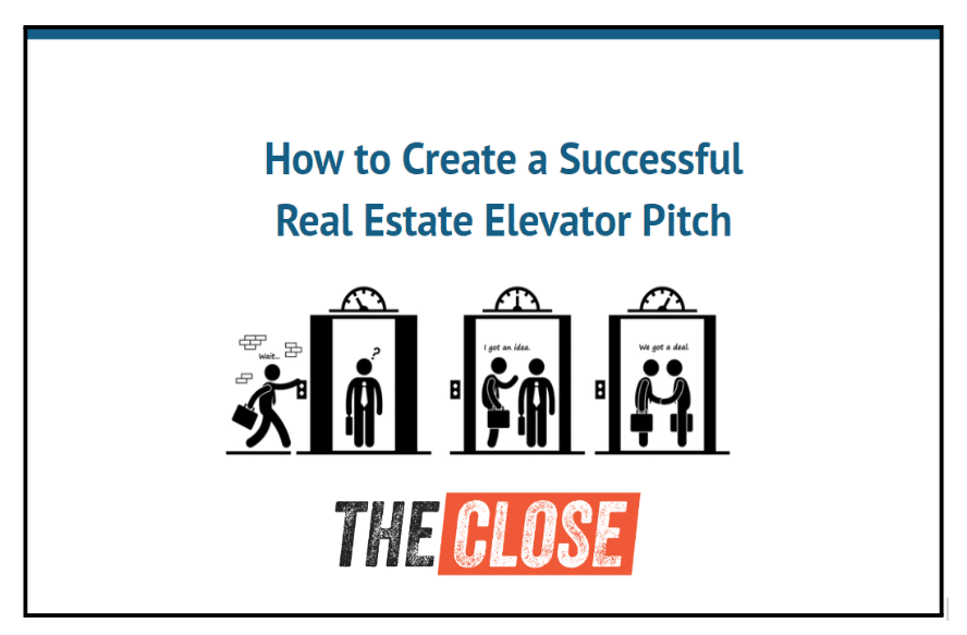 Screenshot of the real estate elevator pitch training. 