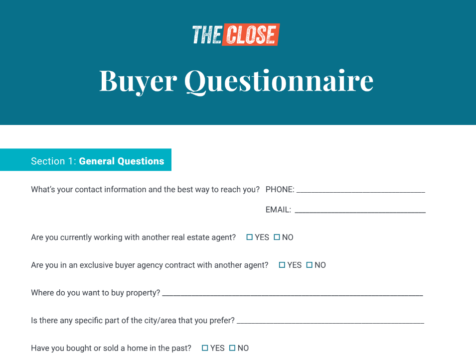 Buyer Questionnaire