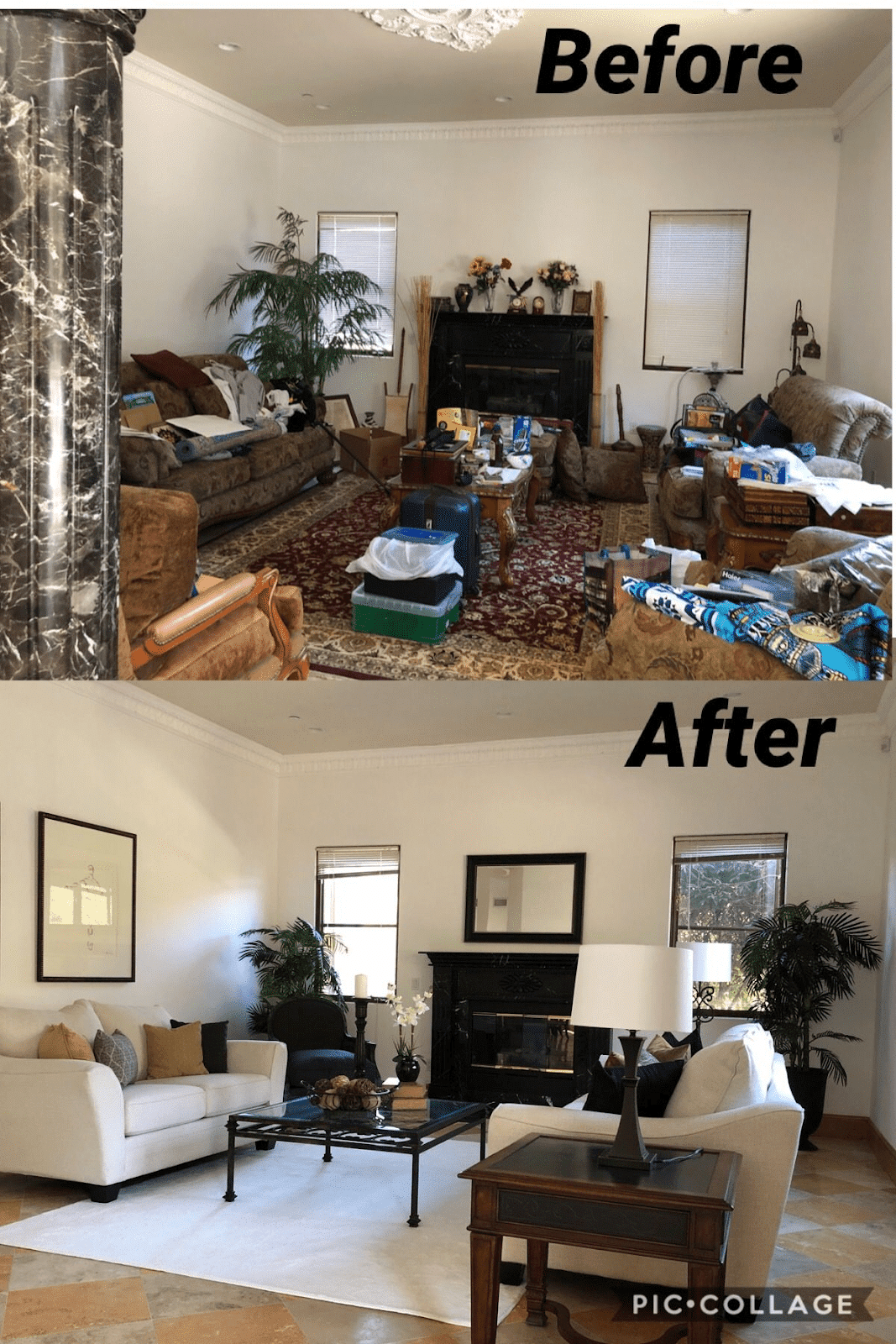 Before and after home staging example