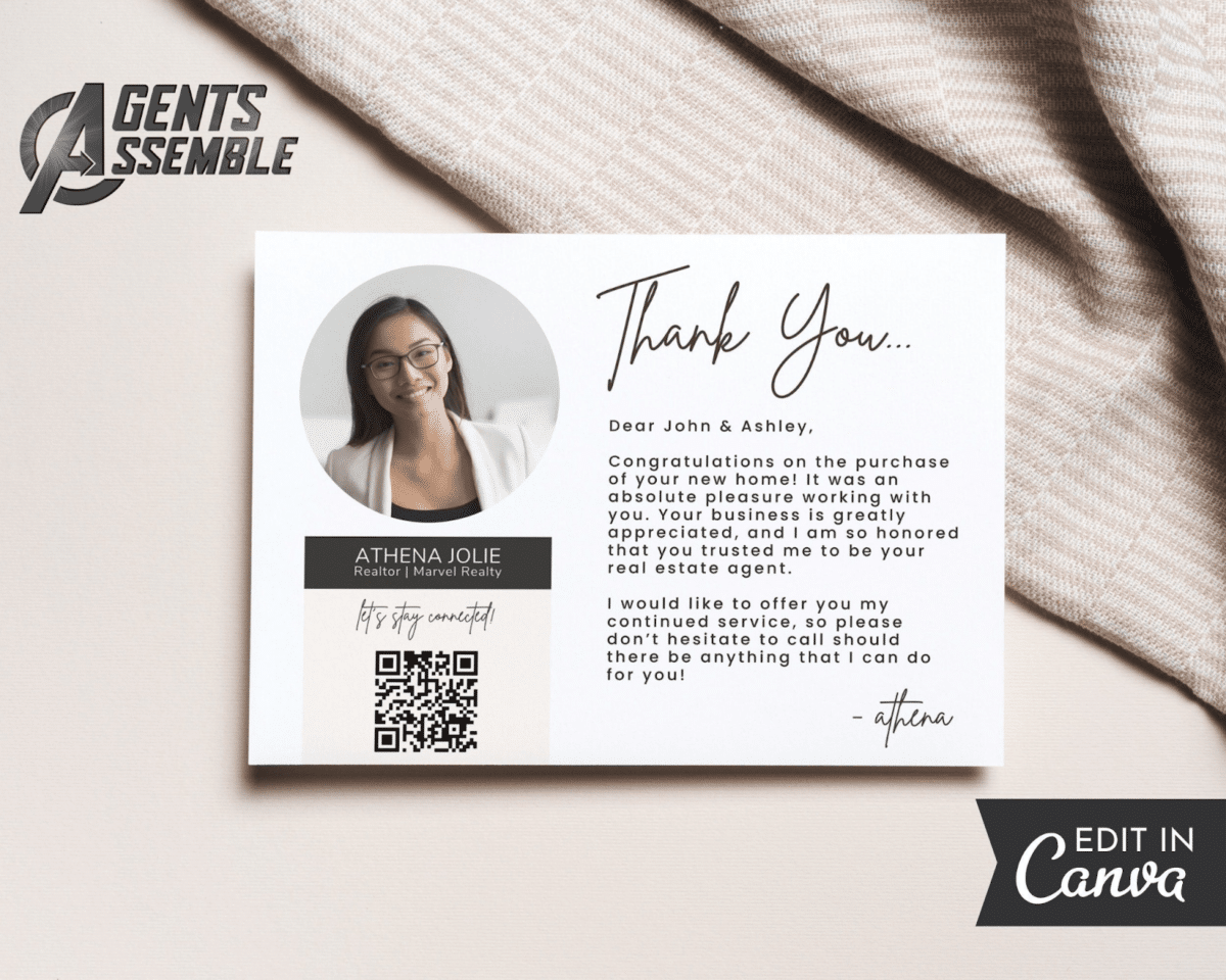 Customizable thank-you note.