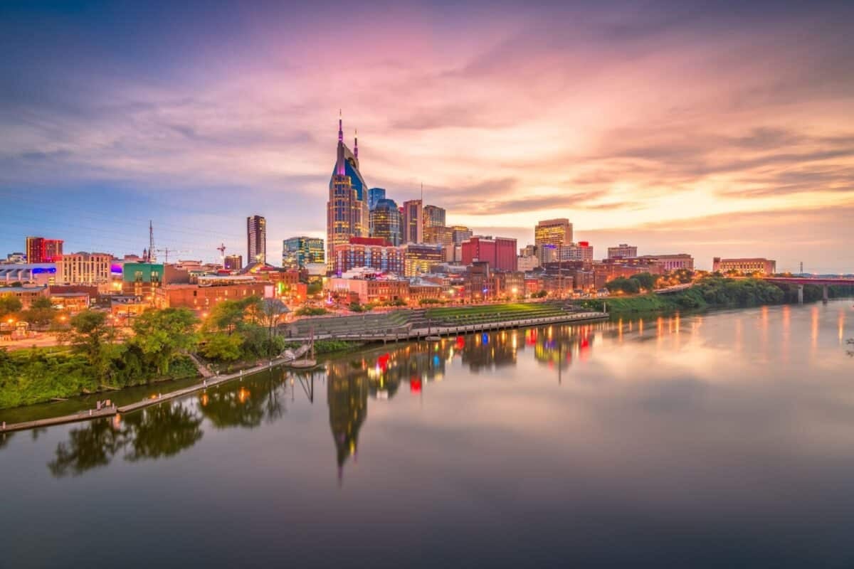 Nashville, Tennessee, USA downtown cityscape.