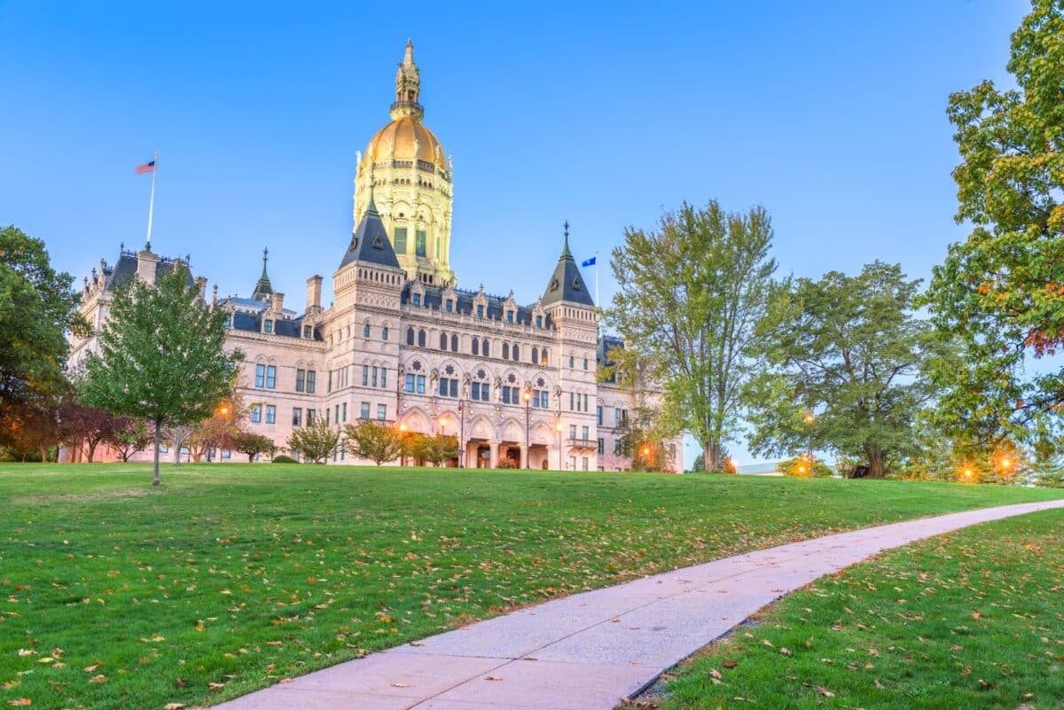 Connecticut State Capitol in Hartford, Connecticut, USA.