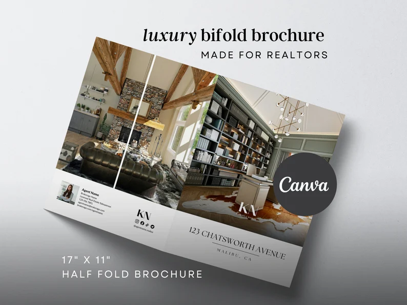 Luxury bifold brochure for realtors