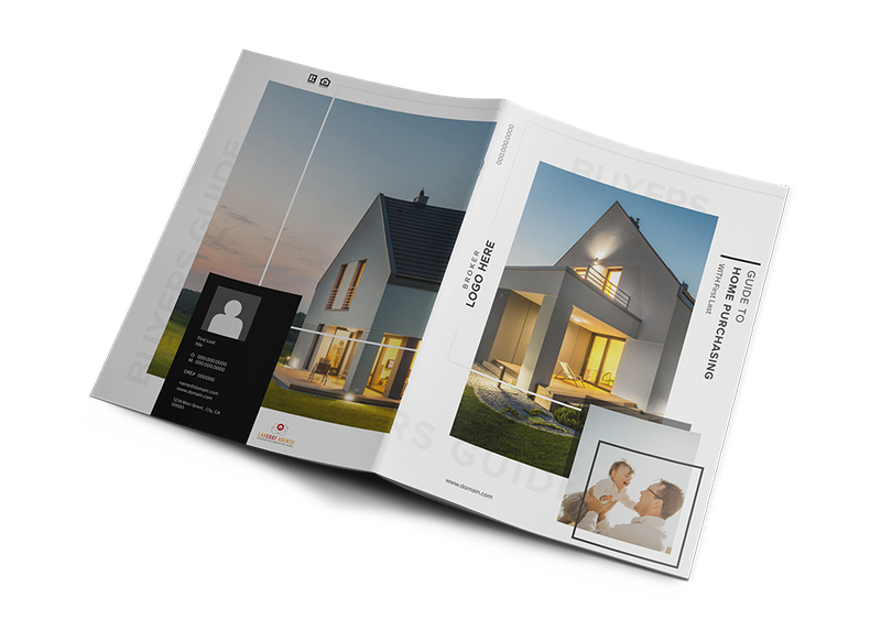 Homebuyer's guide bifold brochure front and back