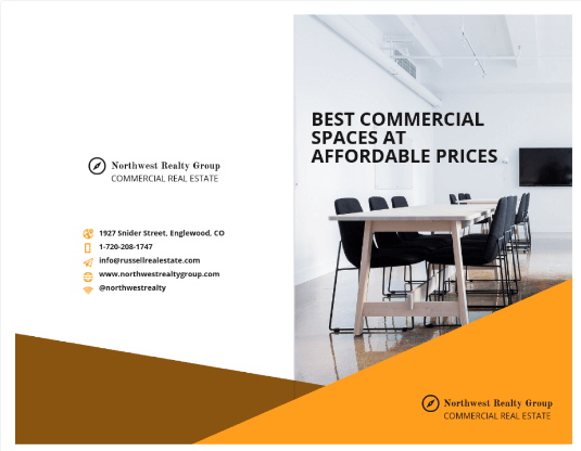 Bifold commercial real estate brochure