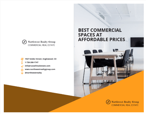 Bifold commercial real estate brochure