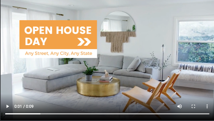 Open house invitation template in video format