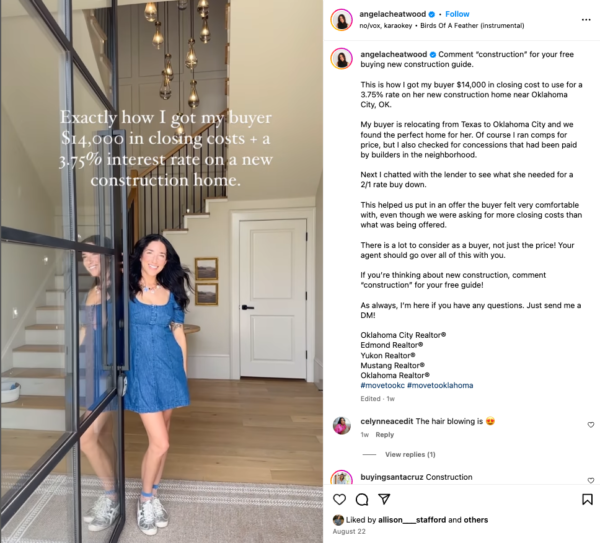 Client success Instagram reel from @angelacheatwood