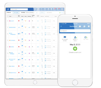 Market Leader interface on tablet and mobile devices