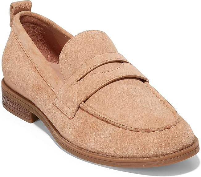 tan suede loafers