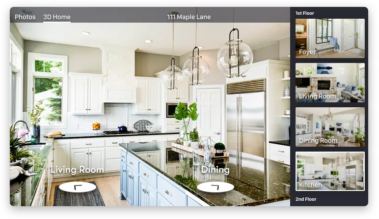 Example virtual tour from Zillow 3D home tour