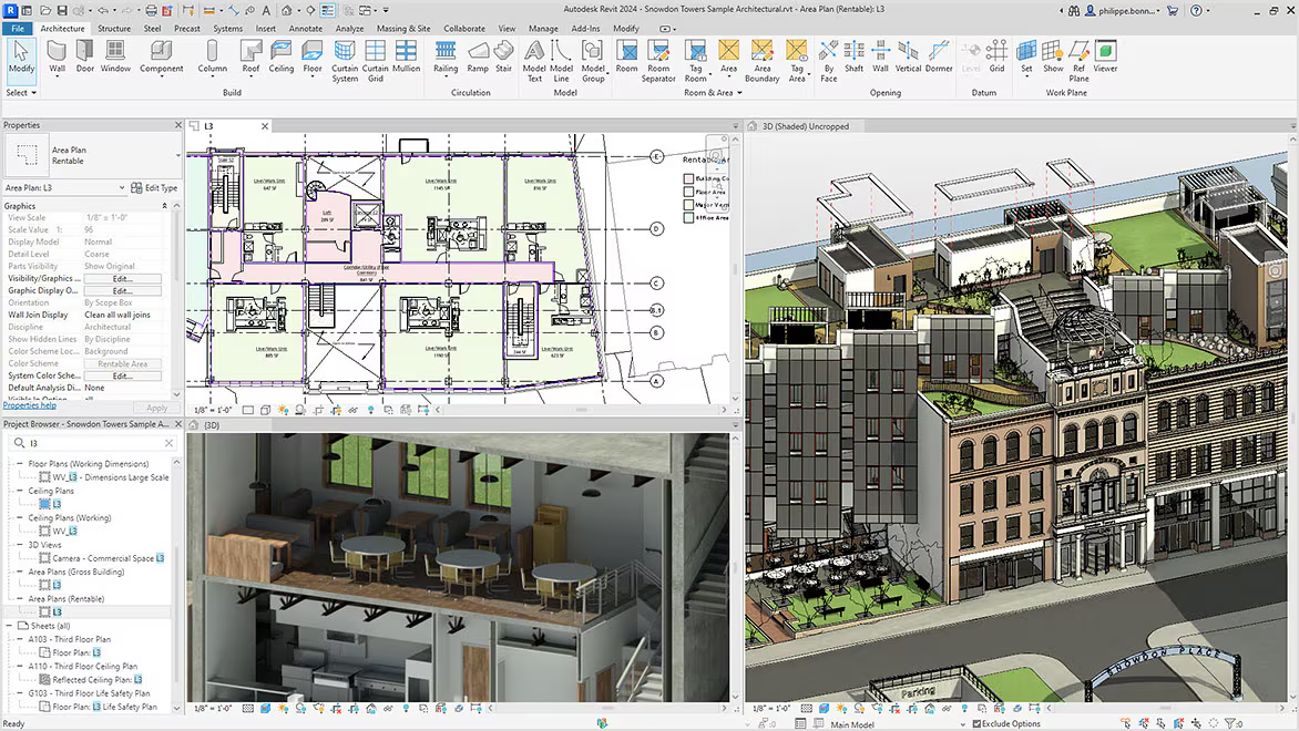 Example Autodesk tools with Revit software