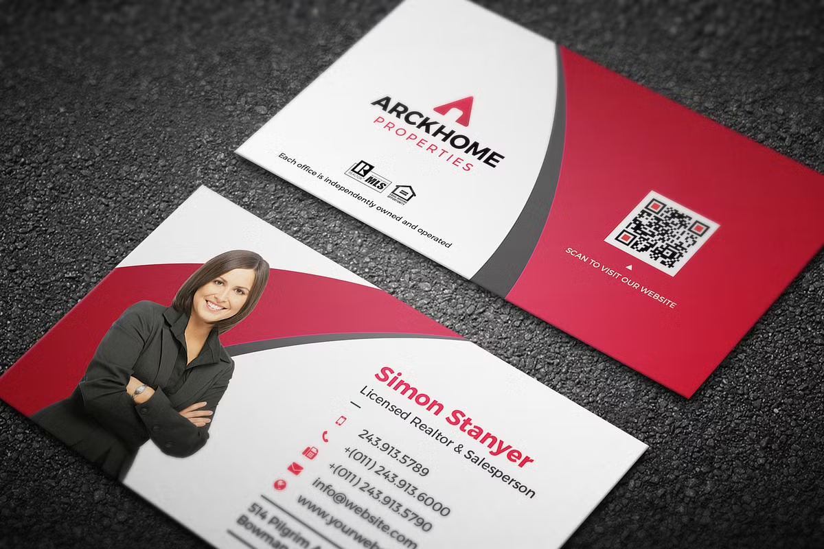 Example of a unique real estate business card