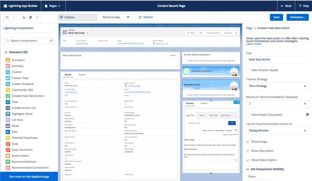  Screenshot of Salesforce CRM Einstein AI