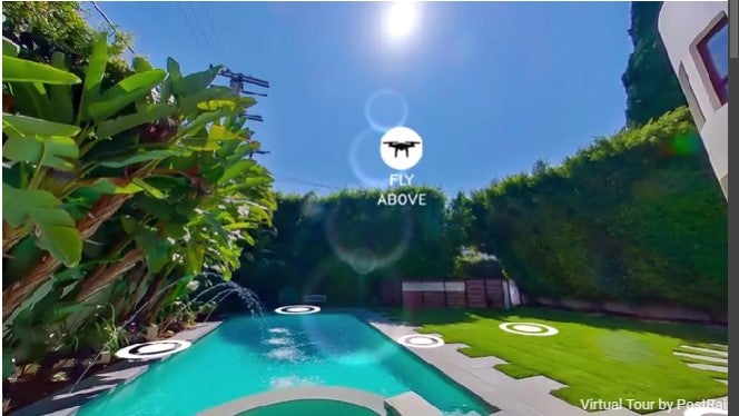 Kuula walkthrough mode in a virtual tour