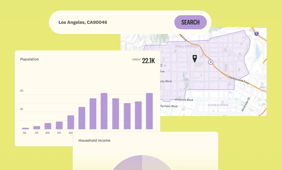 Unreal Estate's Intelligence search tool interface