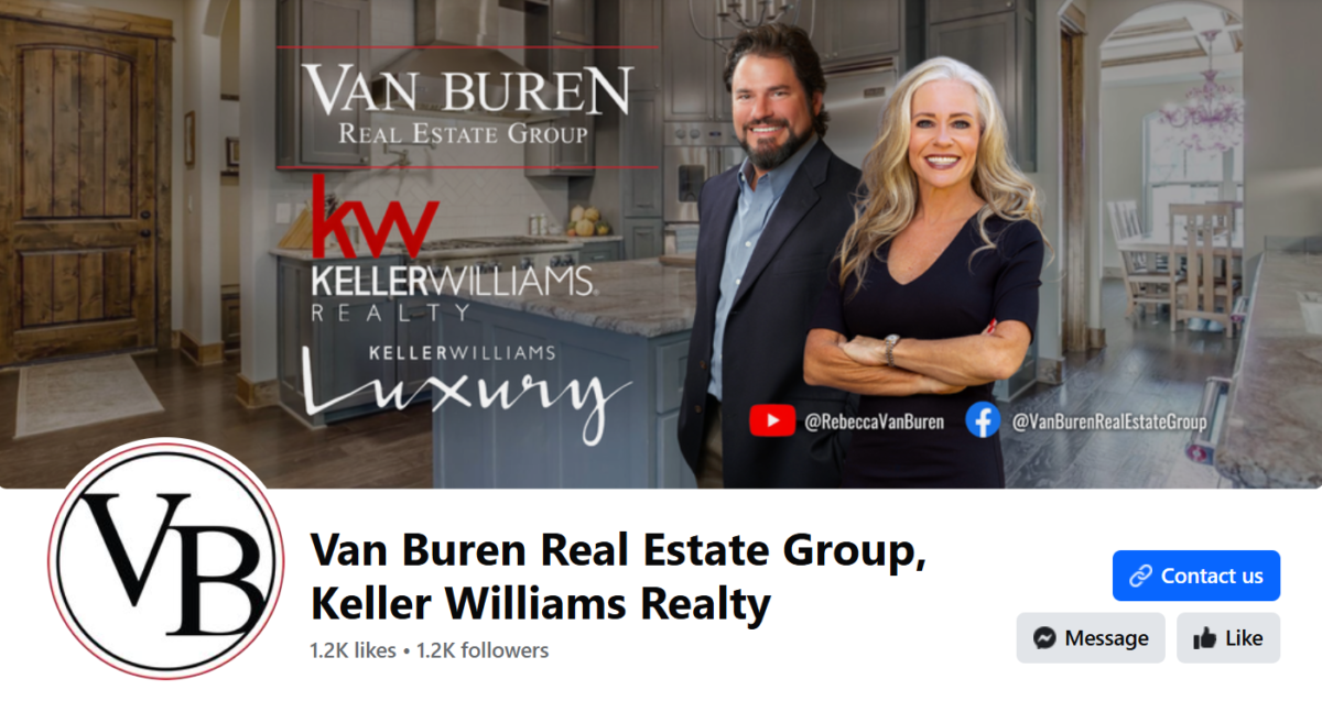 Screenshot of Van Buren Real Estate Group Facebook page