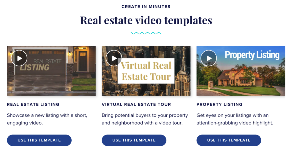 Animoto's real estate video templates