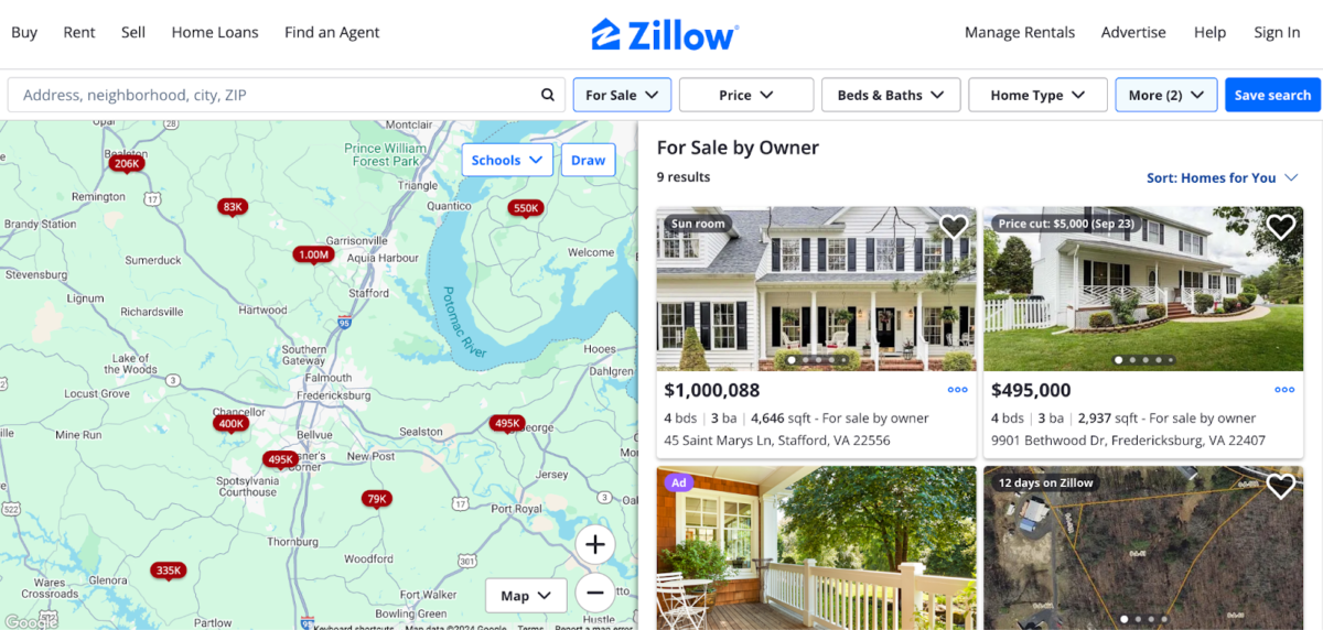 FSBO listings on Zillow