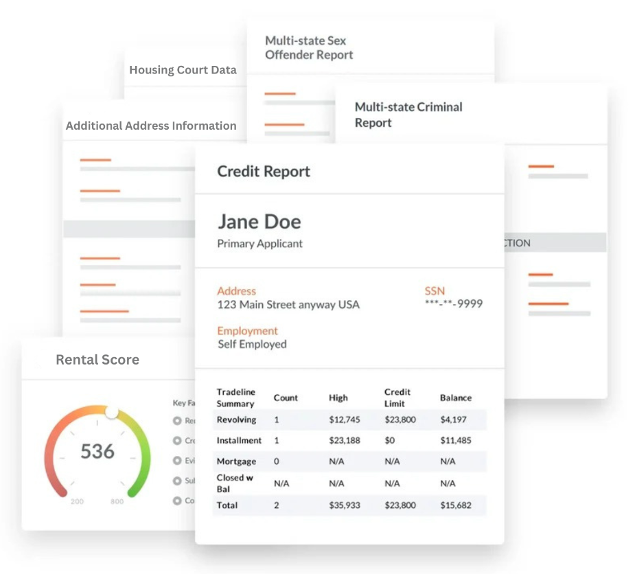 MyRental's tenant screening feature