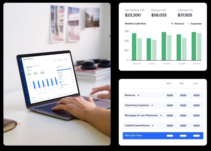 Screenshot of Baselane bar chart and financial reporting