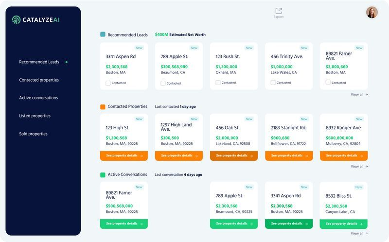 CatalyzeAI dashboard