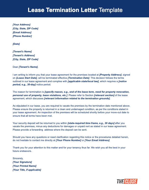 How to Write a Lease Termination Letter
