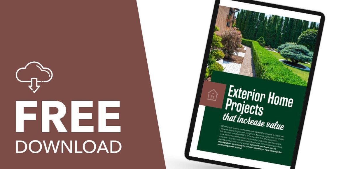 Free downloadable guide of exterior home projects from ReminderMedia.