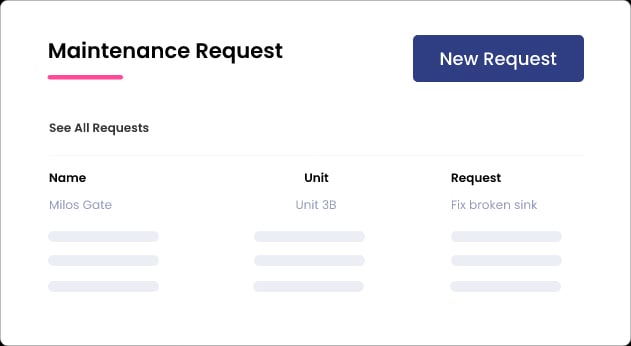 Tenant maintenance requests are in your dashboard.
