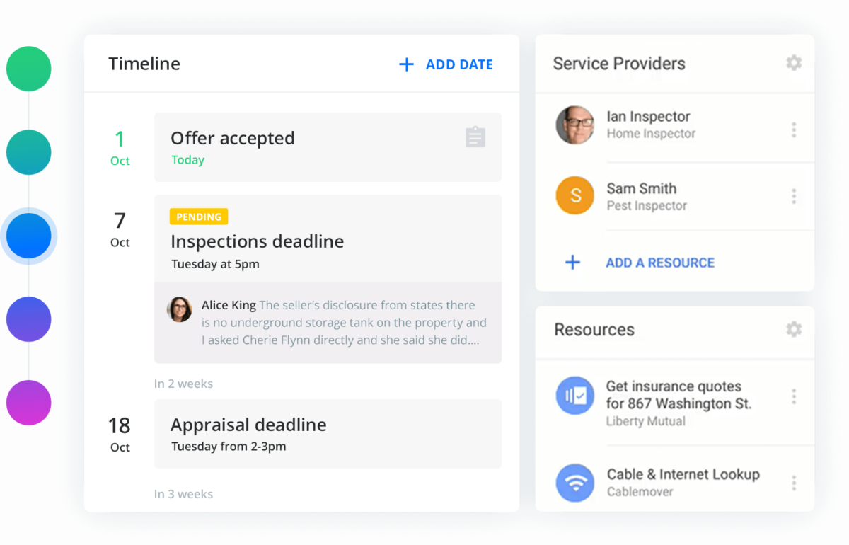 Folio's timeline website feature. Folio's timeline website feature.