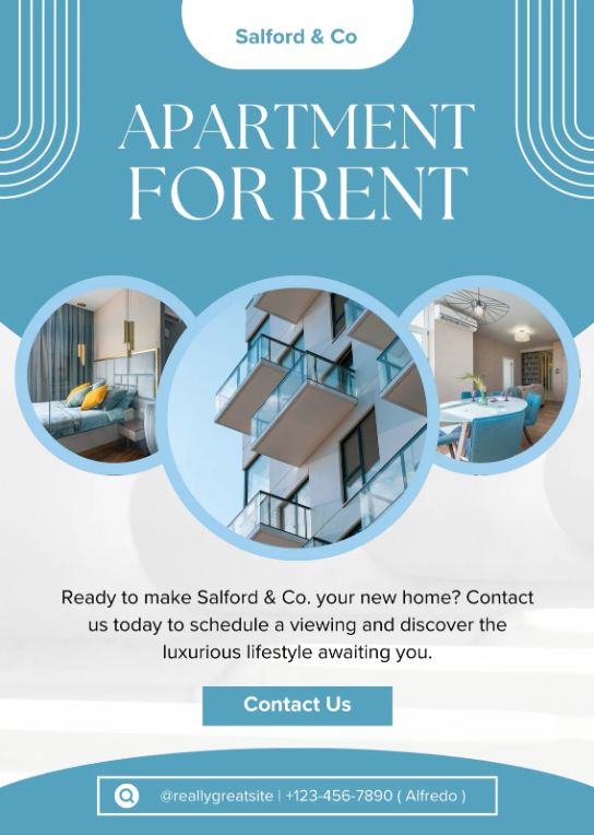 Apartment for rent real estate flyer template Apartment for rent real estate flyer template